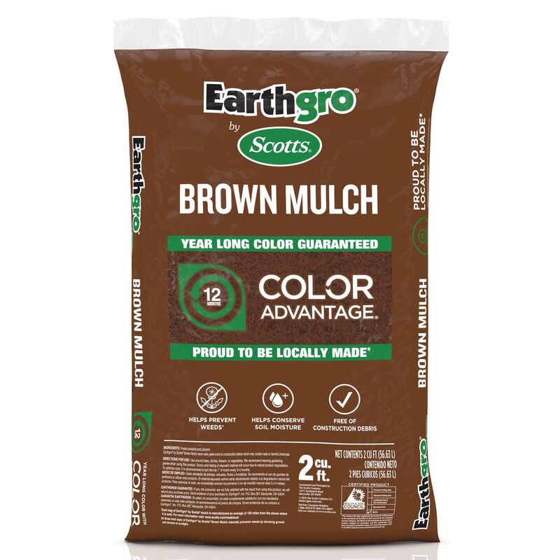 Earthgro® by Scotts® 2 cu. ft. Bagged Brown Wood Mulch image number null