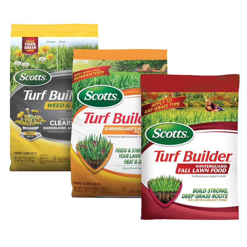 Scotts® Turf Builder® Weed & Feed₅, SummerGuard and WinterGuard image number null