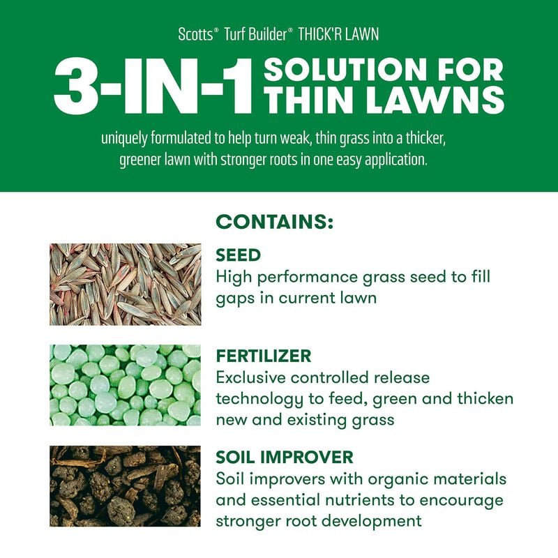 Scotts® Turf Builder® Thick'R Lawn® Tall Fescue Mix, 40 lbs. and Scotts® EZ Seed® Patch & Repair Tall Fescue Lawns, 10 lbs. Bundle image number null