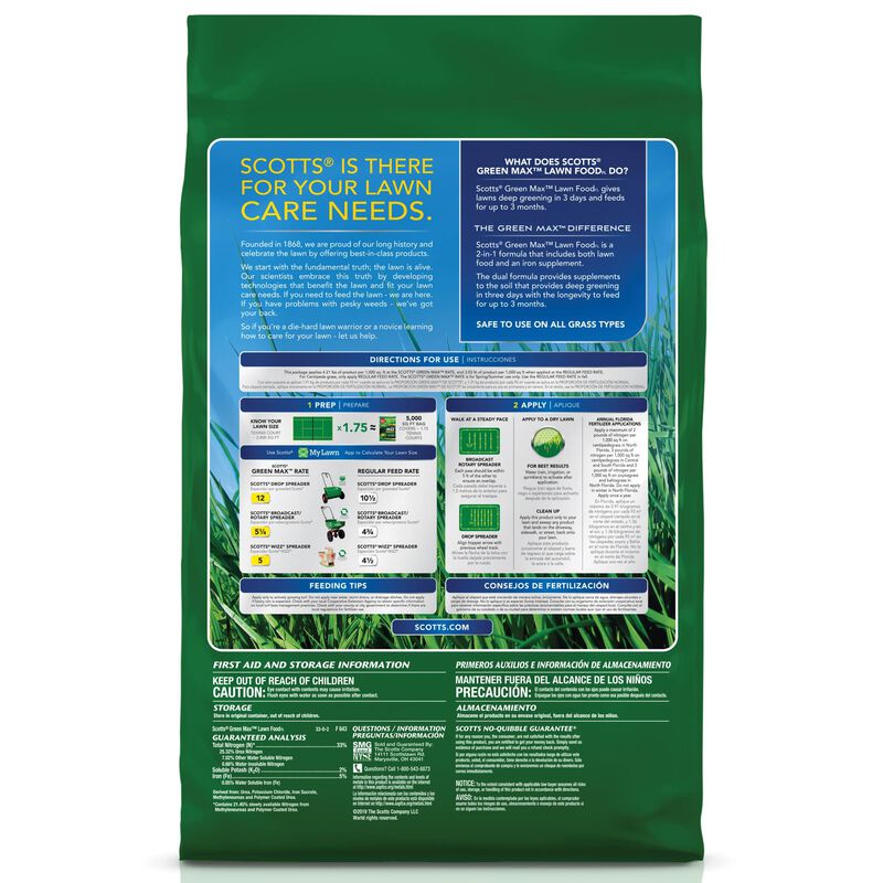 Scotts Green Max Lawn FoodFL Scotts