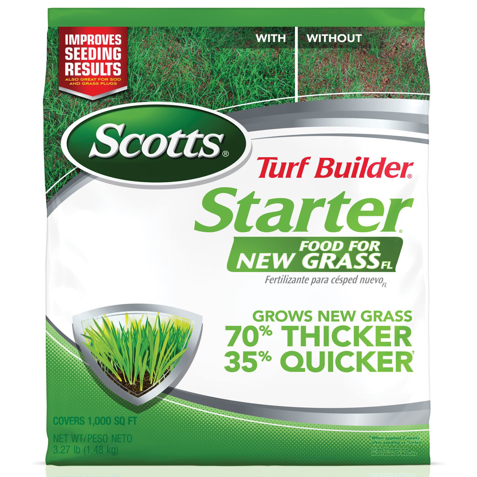Image of Scotts Turf Builder Starter Food for New Grass fertilizer on Pinterest