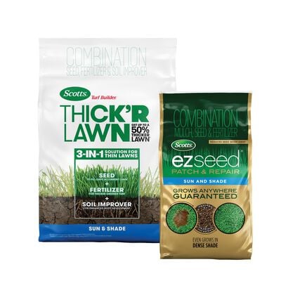 Scotts® Turf Builder® Thick'R Lawn® Sun & Shade, 40 lbs. and Scotts® EZ Seed® Patch & Repair Sun & Shade, 10 lbs. Bundle