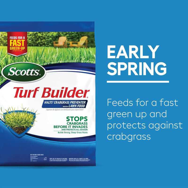 Scotts® Turf Builder® Halts Crabgrass Preventer, Weed & Feed5, SummerGuard and WinterGuard image number null