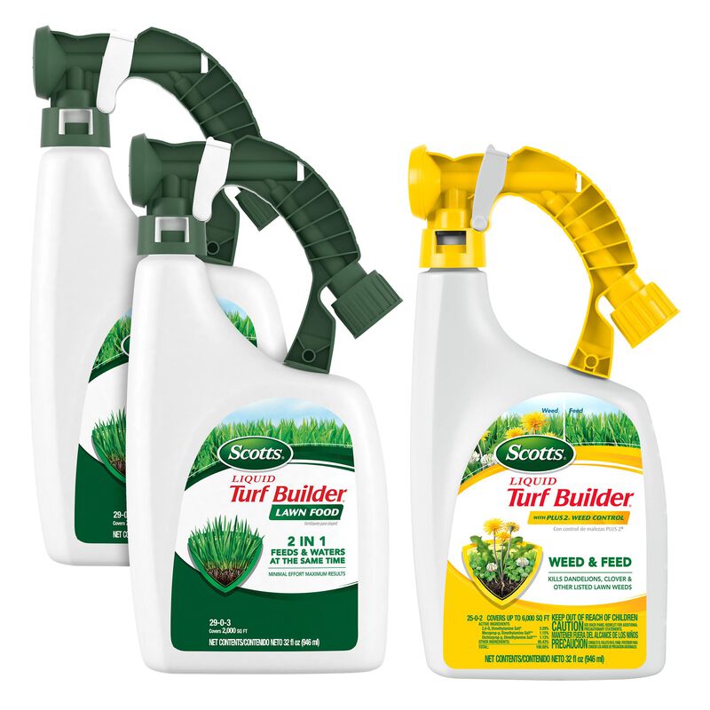 Scotts® Liquid Turf Builder® Lawn Food and Scotts® Liquid Turf Builder® Plus 2® Weed Control image number null
