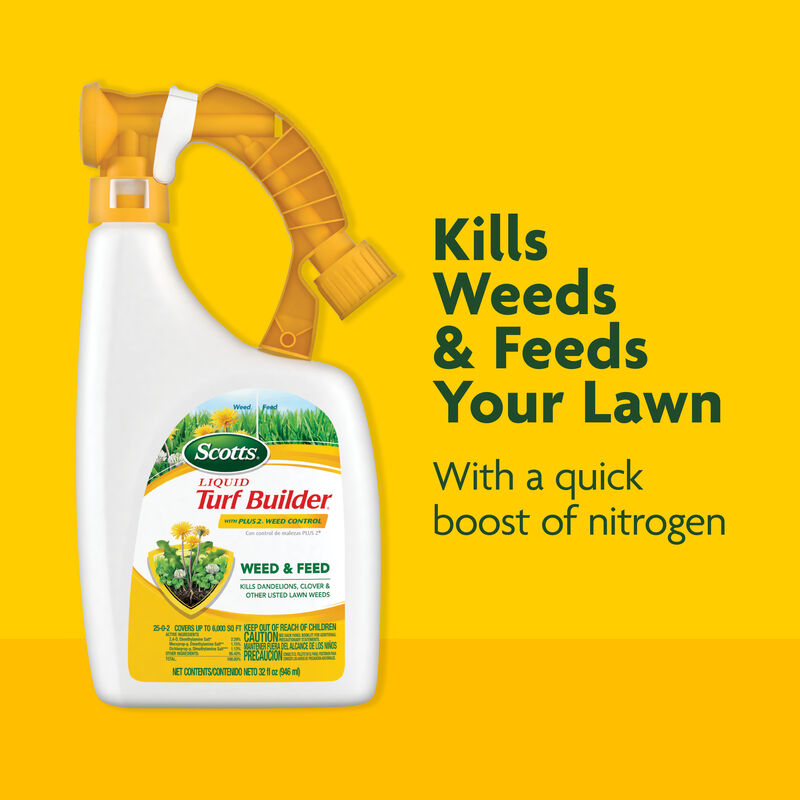 Scotts® Liquid Turf Builder® Lawn Food and Scotts® Liquid Turf Builder® Plus 2® Weed Control image number null