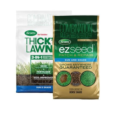 Scotts® Turf Builder® Thick'R Lawn® 12lb. and EZ Seed® Patch & Repair Sun and Shade 10lb. Bundle