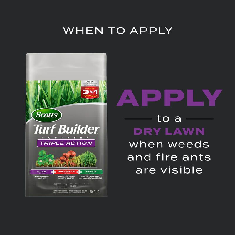 how to use scotts turf builder southern triple action