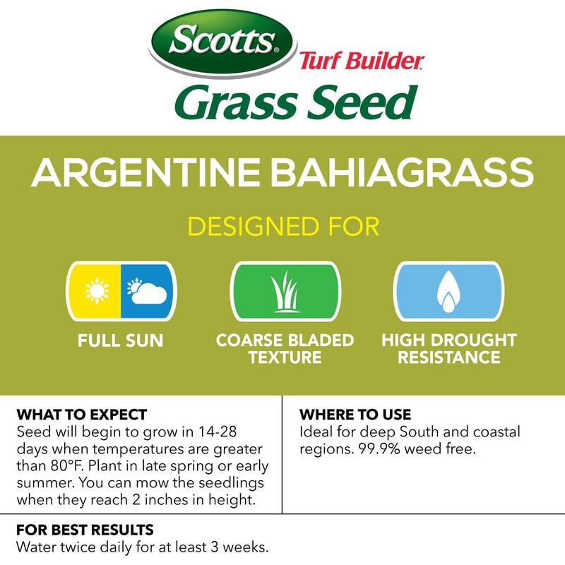 Scotts® Turf Builder® Grass Seed Argentine Bahiagrass image number null