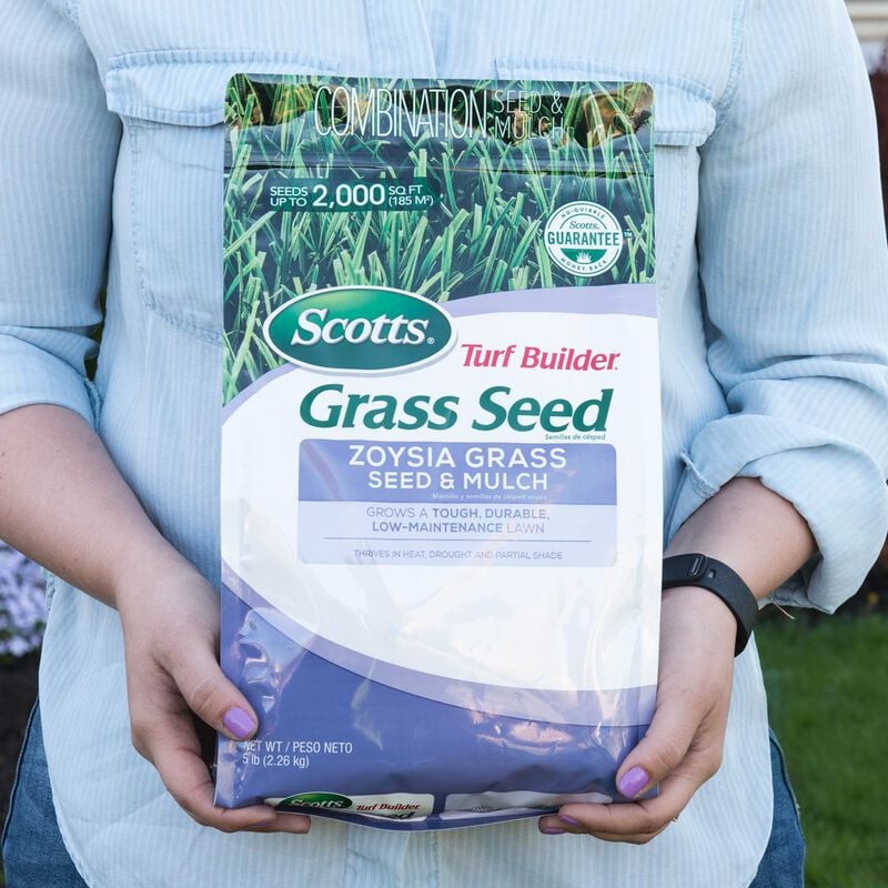 Scotts® Turf Builder® Grass Seed Zoysia Grass Seed & Mulch image number null
