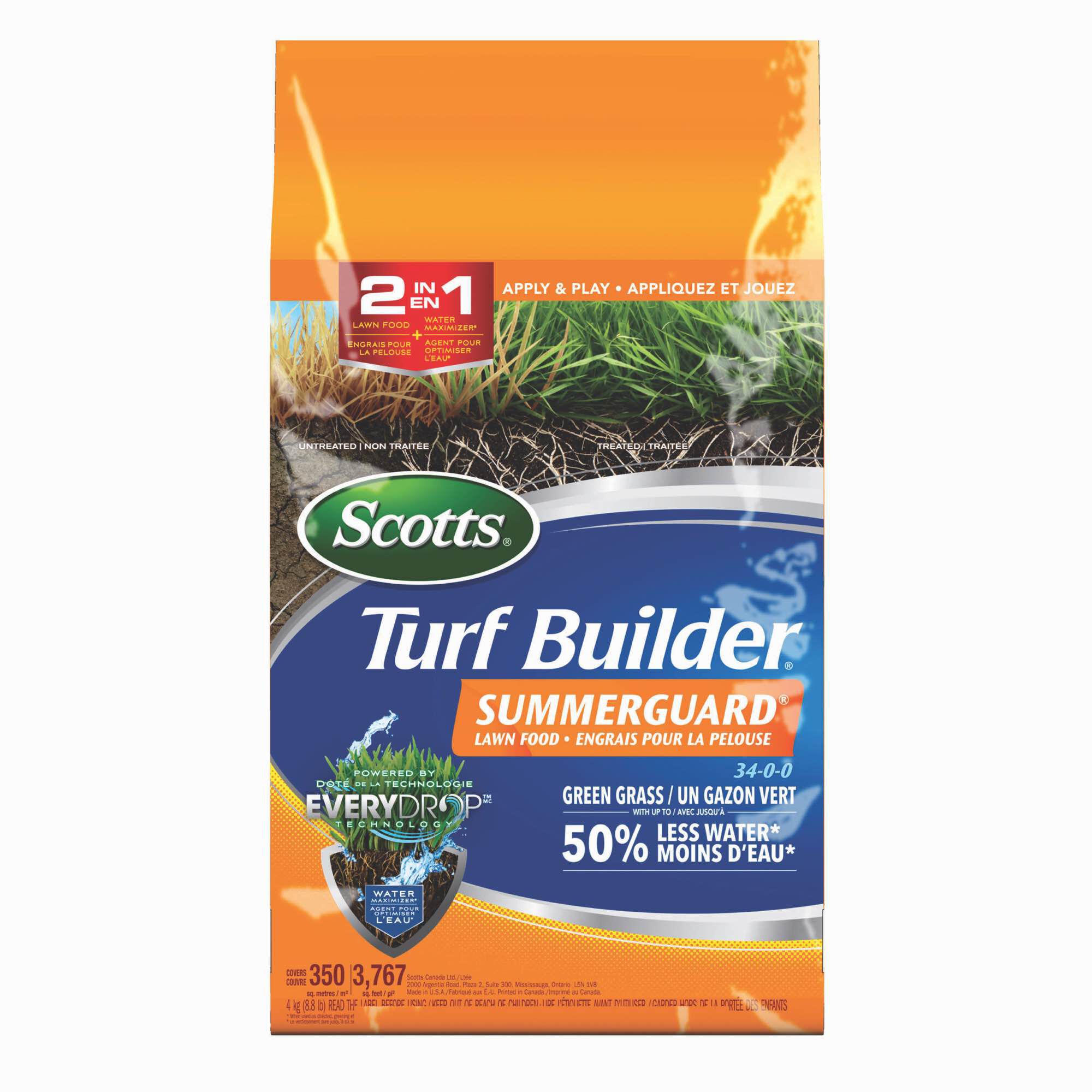 Scotts Turf Builder SummerGuard Lawn Food 34 0 0 with EveryDrop Technology Scotts Canada