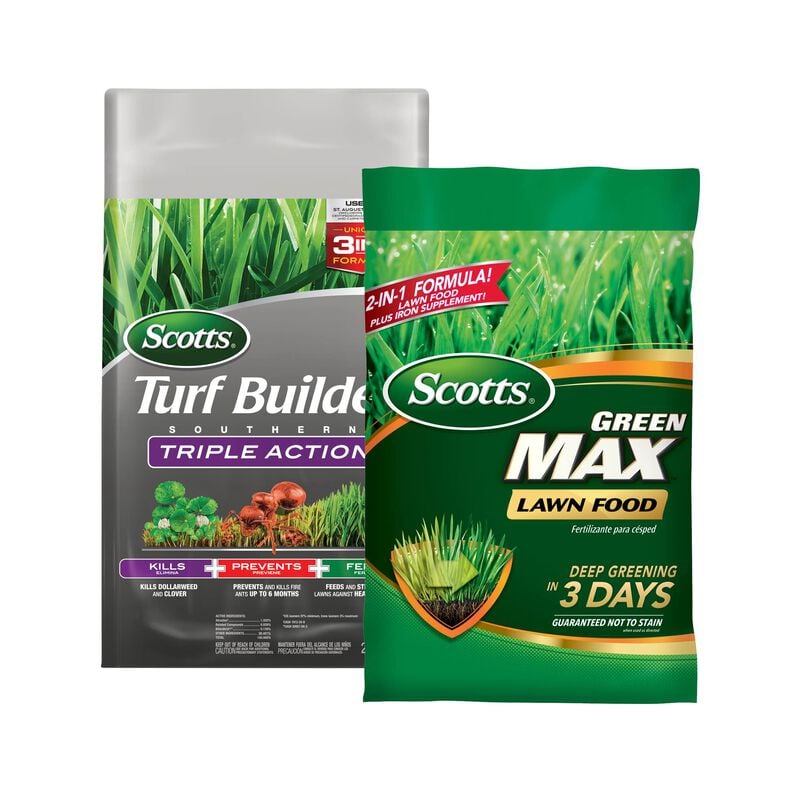 Scotts® Turf Builder® Triple Action and Scotts® Green Max™ Lawn Food Bundle for Small Southern Lawns image number null
