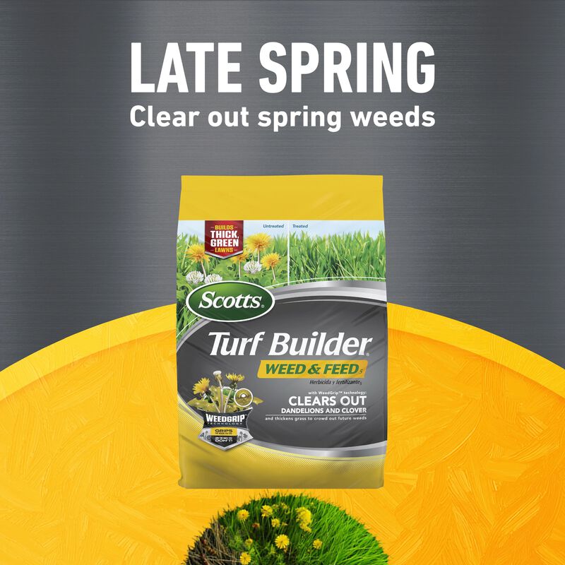 Scotts® Turf Builder® Halts Crabgrass Preventer, Weed & Feed₅, SummerGuard and WinterGuard, 4 Bag Bundle, Small Lawns image number null